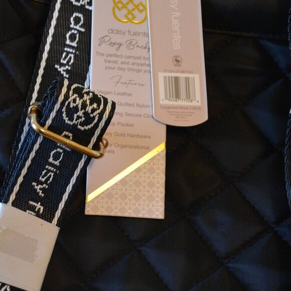 Daisy Fuentes Women Quilted Nylon Backpack Black NWT - Picture 6 of 14